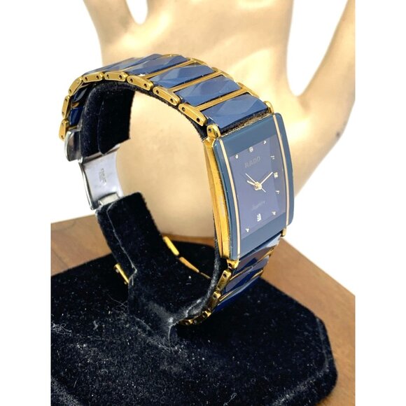 Rado Women's Watch 160.0282.3 Swiss Quartz Diamond Blue Ceramic Rose Gold Steel - Picture 13 of 13